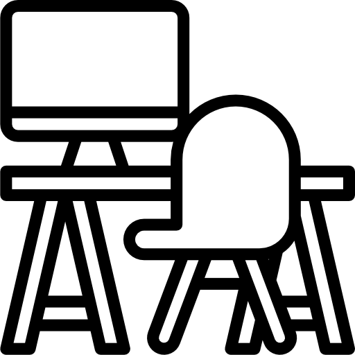 Icon für Schreibtisch mit PC